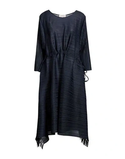 Meimeij Woman Mini Dress Navy Size 4 Polyester In Blue
