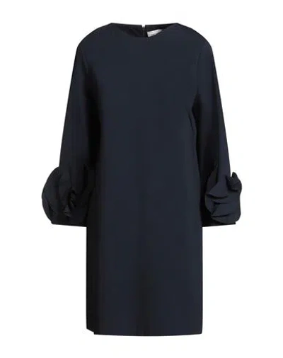 Meimeij Woman Mini Dress Navy Size 8 Viscose, Polyamide, Elastane In Blue