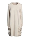 Meimeij Woman Mini Dress Off White Size 6 Viscose, Polyamide, Elastane, Acetate In Off White