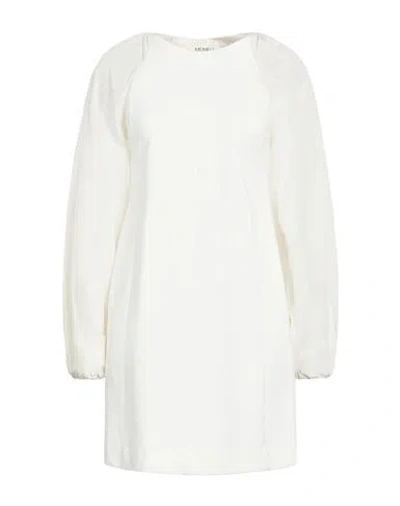 Meimeij Woman Mini Dress Off White Size 4 Viscose, Polyamide, Elastane, Polyester
