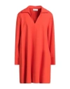 Meimeij Woman Mini Dress Orange Size 8 Viscose, Polyamide, Elastane