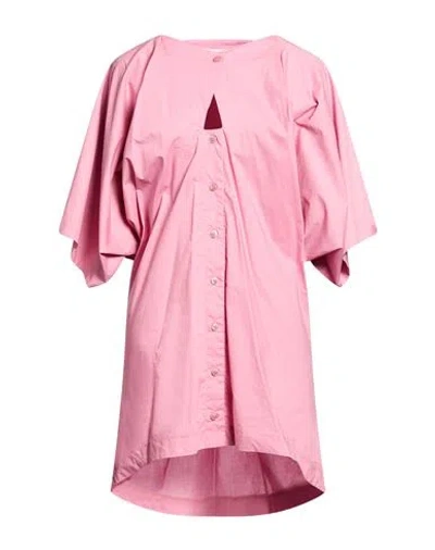 Meimeij Woman Mini Dress Pink Size 4 Cotton In Multi