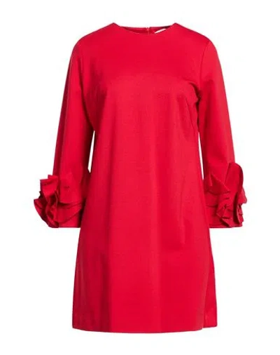 Meimeij Woman Mini Dress Red Size 2 Viscose, Polyamide, Elastane