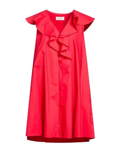 Meimeij Woman Mini Dress Red Size 4 Cotton