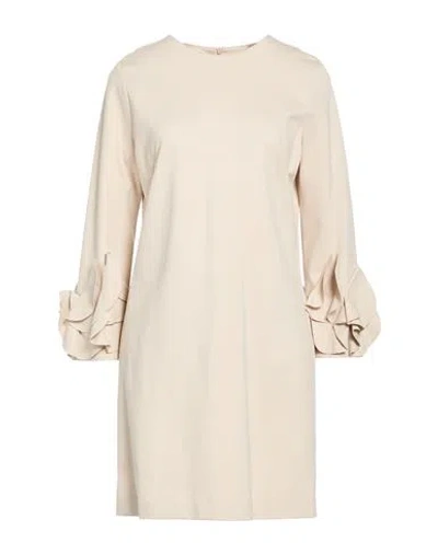 Meimeij Woman Mini Dress Taupe Size 4 Viscose, Polyamide, Elastane In Grey