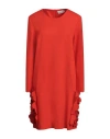 Meimeij Woman Mini Dress Tomato Red Size 6 Viscose, Polyamide, Elastane, Acetate