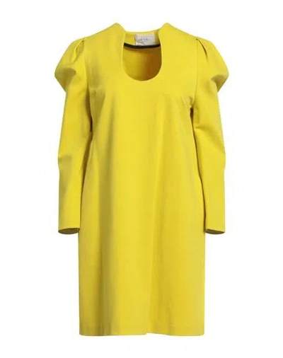 Meimeij Woman Mini Dress Yellow Size 2 Viscose, Polyamide, Ecocoolmax