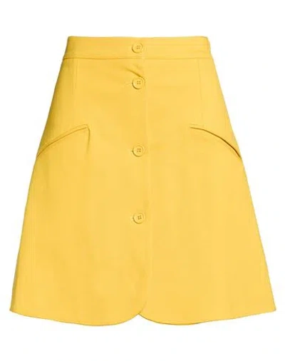 Meimeij Woman Mini Skirt Marigold Size 4 Viscose, Polyamide, Elastane