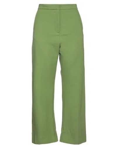 Meimeij Woman Pants Acid Green Size 4 Viscose, Elastane, Polyester, Cotton
