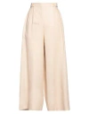 Meimeij Woman Pants Beige Size 4 Linen In Beige