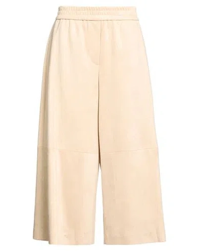 Meimeij Woman Pants Beige Size 6 Polyester, Elastane, Acetate In Sand