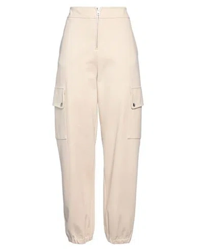 Meimeij Woman Pants Beige Size 6 Viscose, Polyamide, Elastane, Polyester, Cotton