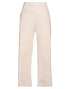 Meimeij Woman Pants Beige Size 4 Cotton, Polyamide, Elastane