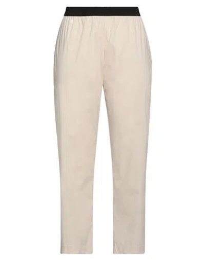 Meimeij Woman Pants Beige Size 4 Cotton, Polyamide, Elastane