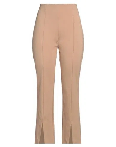 Meimeij Woman Pants Beige Size 8 Viscose, Polyamide, Elastane