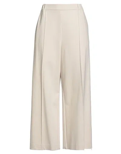 Meimeij Woman Pants Beige Size 8 Viscose, Polyamide, Elastane In White