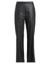 Meimeij Woman Pants Black Size 12 Polyurethane, Viscose, Polyester, Cotton In Black