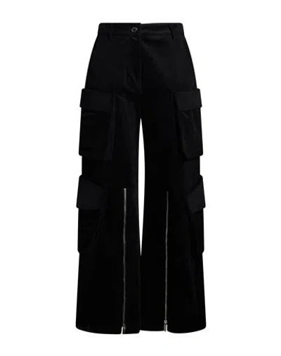 Meimeij Woman Pants Black Size 4 Cotton, Elastane