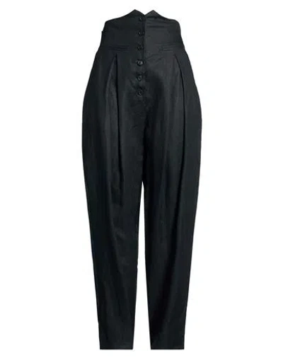 Meimeij Woman Pants Black Size 8 Linen