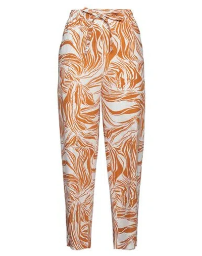 Meimeij Woman Pants Brown Size 10 Cotton, Polyester