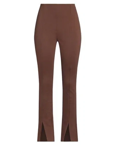 Meimeij Woman Pants Brown Size 4 Viscose, Polyamide, Elastane