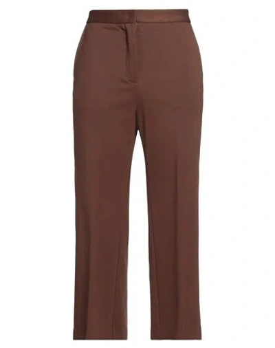 Meimeij Woman Pants Brown Size 6 Viscose, Polyamide, Elastane, Acetate