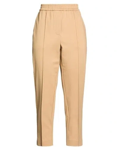 Meimeij Woman Pants Camel Size 4 Viscose, Polyamide, Elastane In Beige