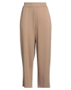 Meimeij Woman Pants Camel Size 8 Viscose, Polyamide, Elastane, Acetate In Beige