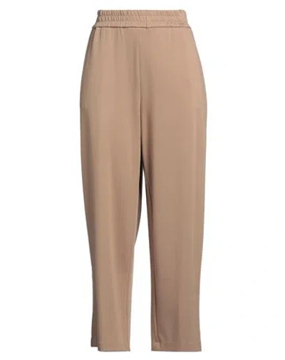 Meimeij Woman Pants Camel Size 8 Viscose, Polyamide, Elastane, Acetate In Neutral
