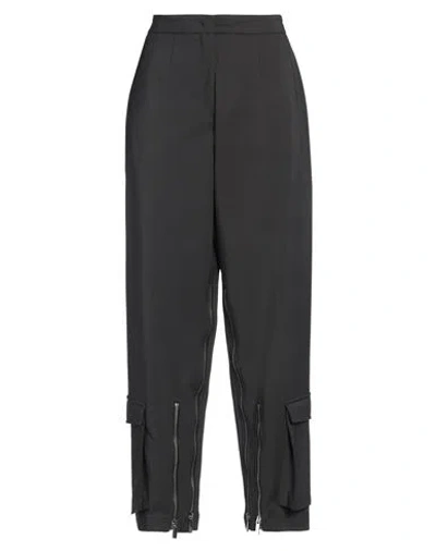 Meimeij Woman Pants Charcoal Size 4 Cotton, Polyamide, Elastane In Gray