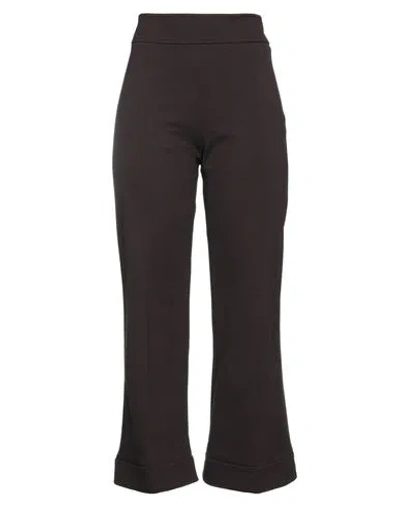 Meimeij Woman Pants Dark Brown Size 2 Viscose, Polyamide, Elastane