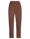 Meimeij Woman Pants Dark Brown Size 8 Viscose, Polyamide, Elastane