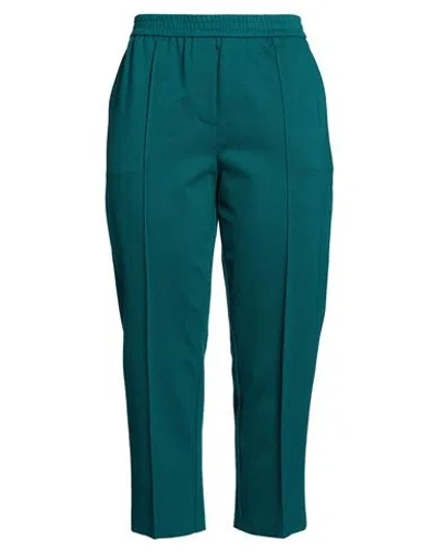 Meimeij Woman Pants Deep Teal Size 10 Viscose, Polyamide, Elastane In Green
