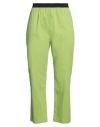 Meimeij Woman Pants Green Size 4 Cotton, Polyamide, Elastane In Green