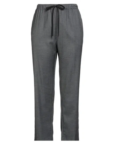Meimeij Woman Pants Grey Size 10 Polyester, Viscose, Elastane, Acetate In Gray