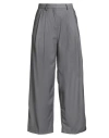 Meimeij Woman Pants Grey Size 10 Polyester, Viscose, Elastane, Cotton In Gray