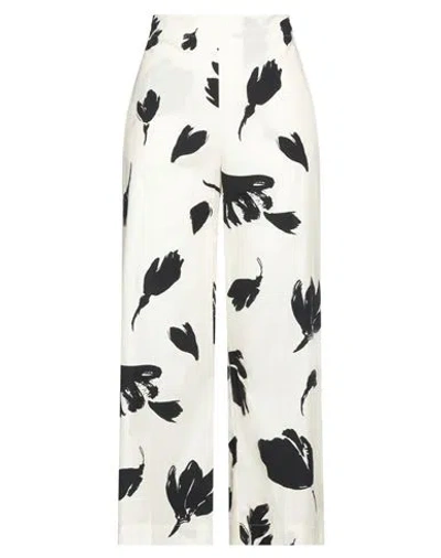 Meimeij Woman Pants Ivory Size 10 Cotton In White