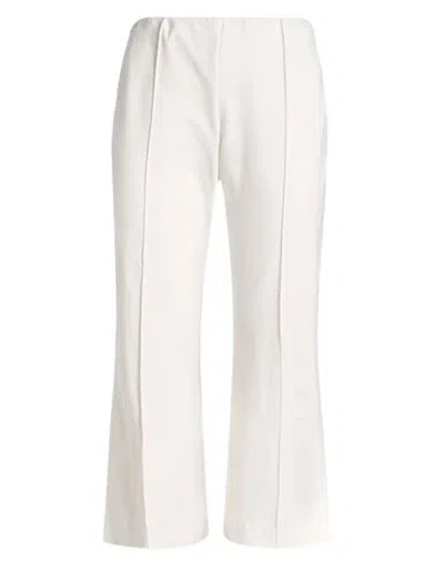 Meimeij Woman Pants Ivory Size 10 Viscose, Polyamide, Elastane In White