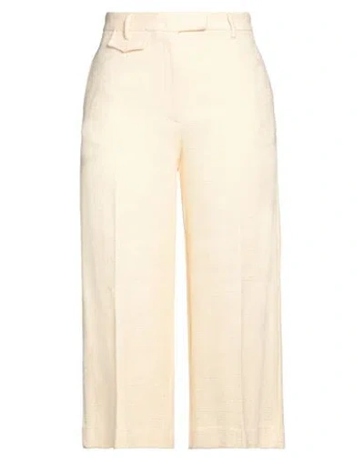 Meimeij Woman Pants Ivory Size 4 Cotton, Polyamide In White