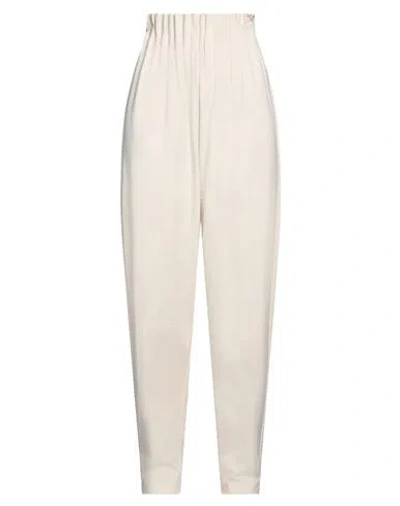 Meimeij Woman Pants Ivory Size 4 Viscose, Polyamide, Elastane In White
