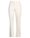 Meimeij Woman Pants Ivory Size 4 Viscose, Polyamide, Elastane In White