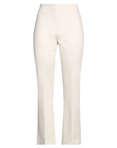 Meimeij Woman Pants Ivory Size 4 Viscose, Polyamide, Elastane In White