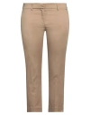 Meimeij Woman Pants Khaki Size 8 Cotton, Elastane, Acetate In Beige