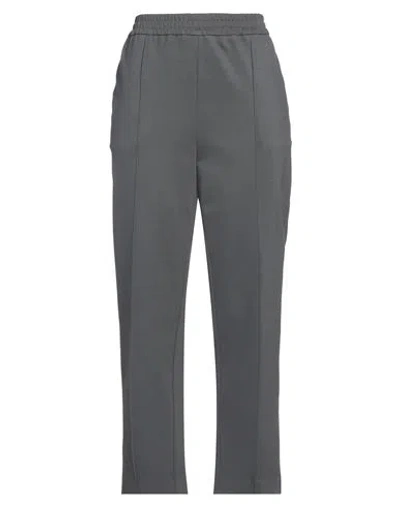 Meimeij Woman Pants Lead Size 8 Viscose, Polyamide, Elastane In Gray
