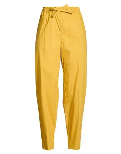 Meimeij Woman Pants Marigold Size 10 Cotton In Yellow
