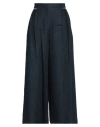 Meimeij Woman Pants Navy Blue Size 4 Linen