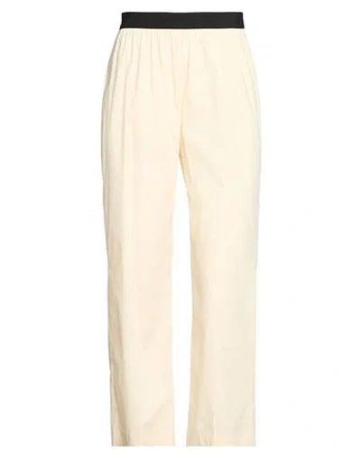 Meimeij Woman Pants Pastel Yellow Size 2 Cotton, Polyamide, Elastane