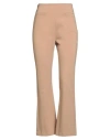 Meimeij Woman Pants Sand Size 2 Viscose, Polyamide, Elastane In Brown