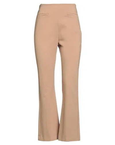 Meimeij Woman Pants Sand Size 2 Viscose, Polyamide, Elastane In Brown