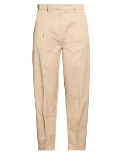 Meimeij Woman Pants Sand Size 4 Cotton, Polyester, Polyamide, Acetate, Elastane In Neutral